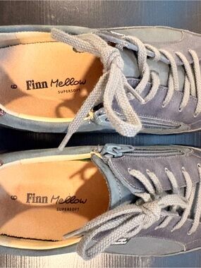 Finn Comfort Gray Suede/Leather Casual Sneakers
